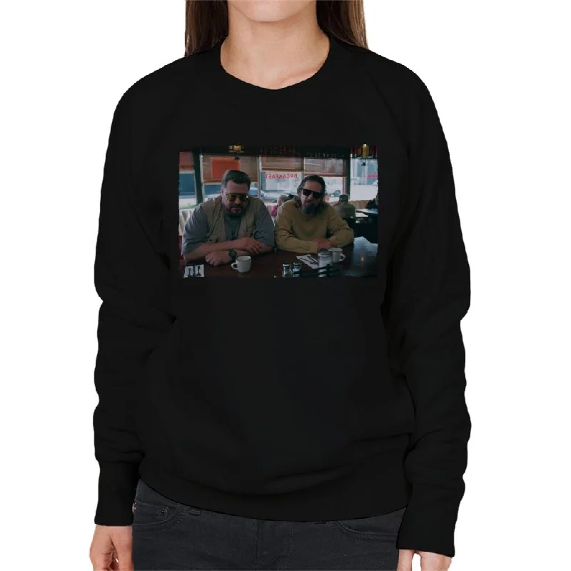 The Big Lebowski The Dude And Walter Coffee Shop Scene Women's Sweatshirt Hoodie with Oversized Fit Loose Comfortable