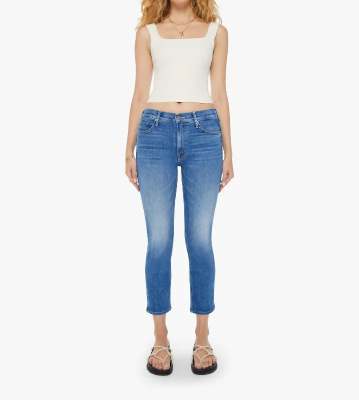 Mid Rise Dazzler Crop Jean In Different Strokes Comfortable Straight-Legged Denim