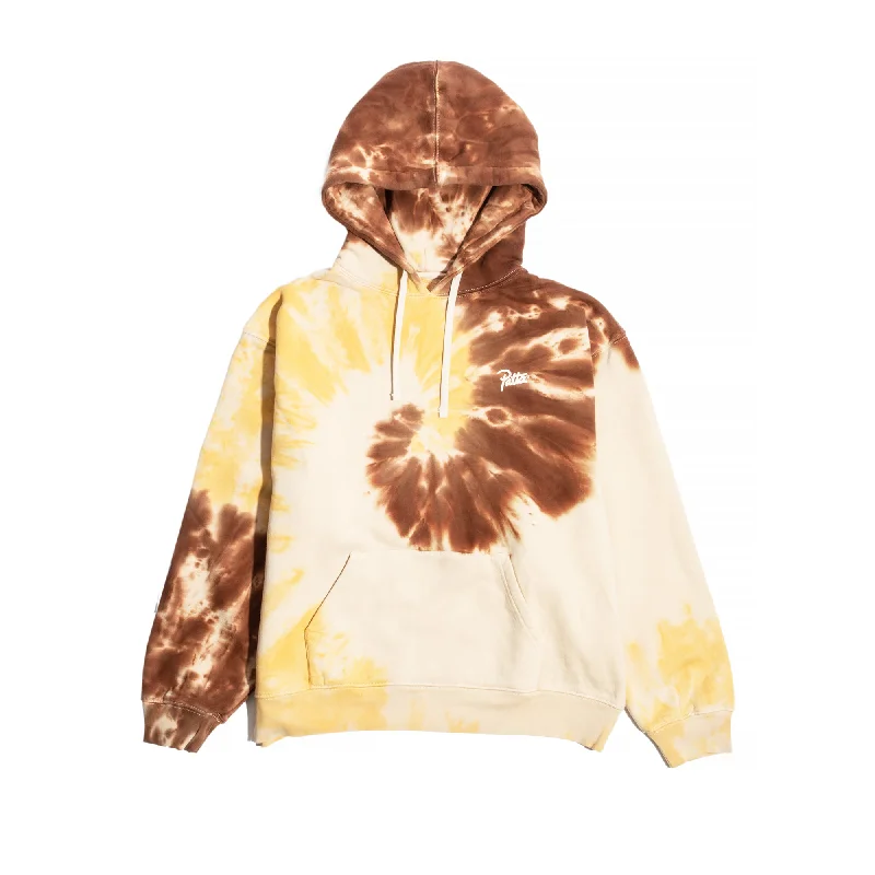 Patta Mens Tie Dye Swirl Boxy Hooded Sweater Long Sweater Short Sweater Cropped Sweater