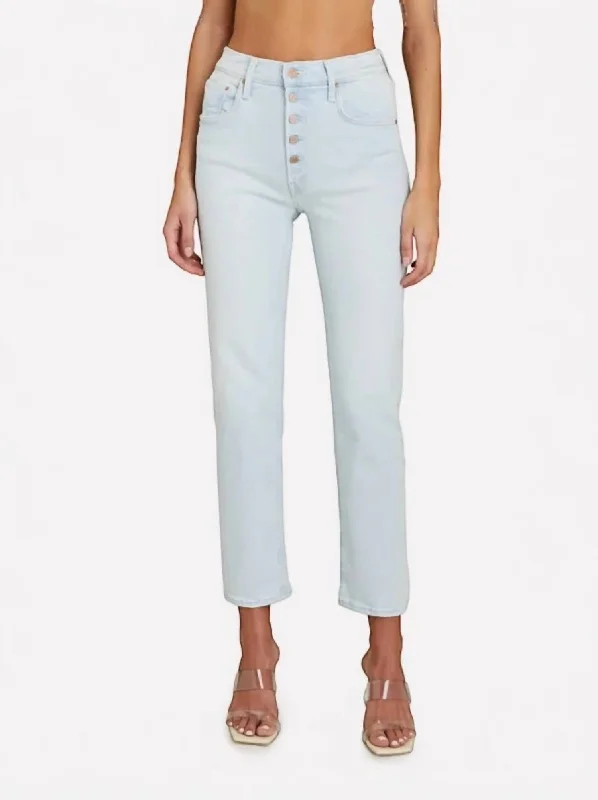 Pixie Tomcat Ankle Jeans In Pina Coloda Trendy Wide-Leg High-Waist Denim