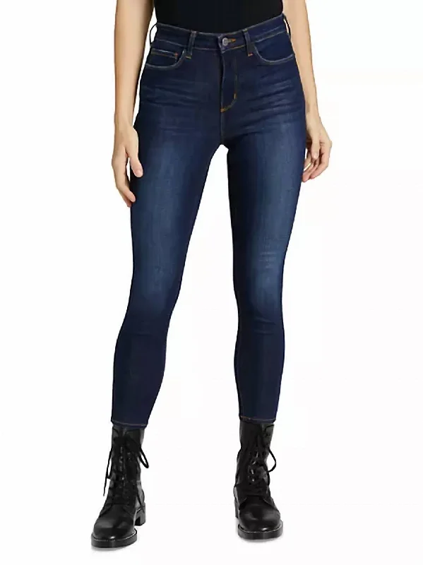 Margot High Rise Skinny Jeans In Baltic Trendy Low-Rise Slim Jeans