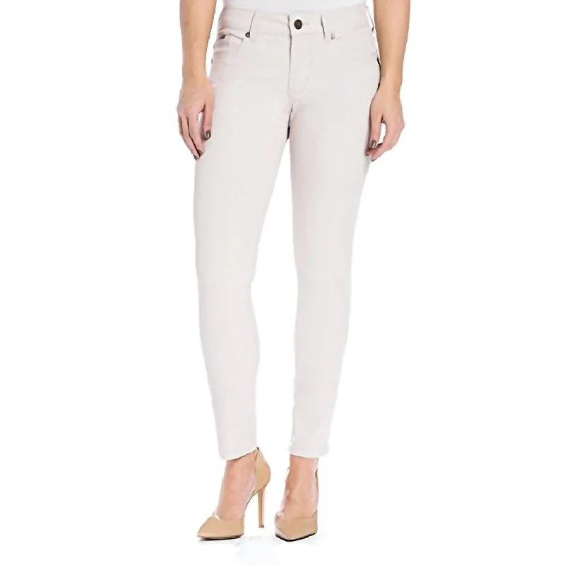 Audrey Ankle Jeans In Almond Stylish Shredded Denim Jeans