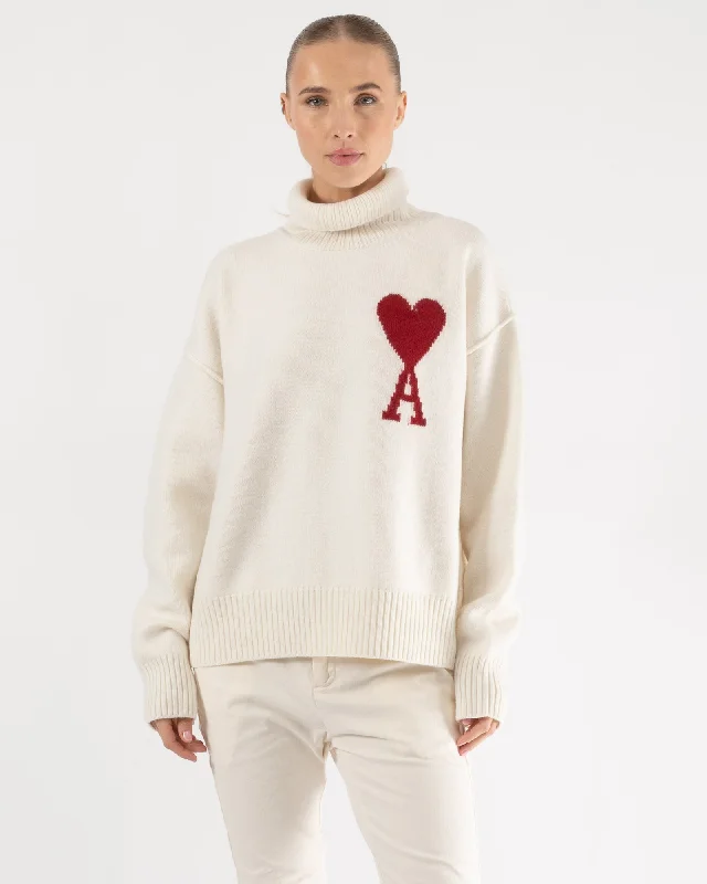 Red Ami De Coeur Sweater Transparent Opaque Sheer