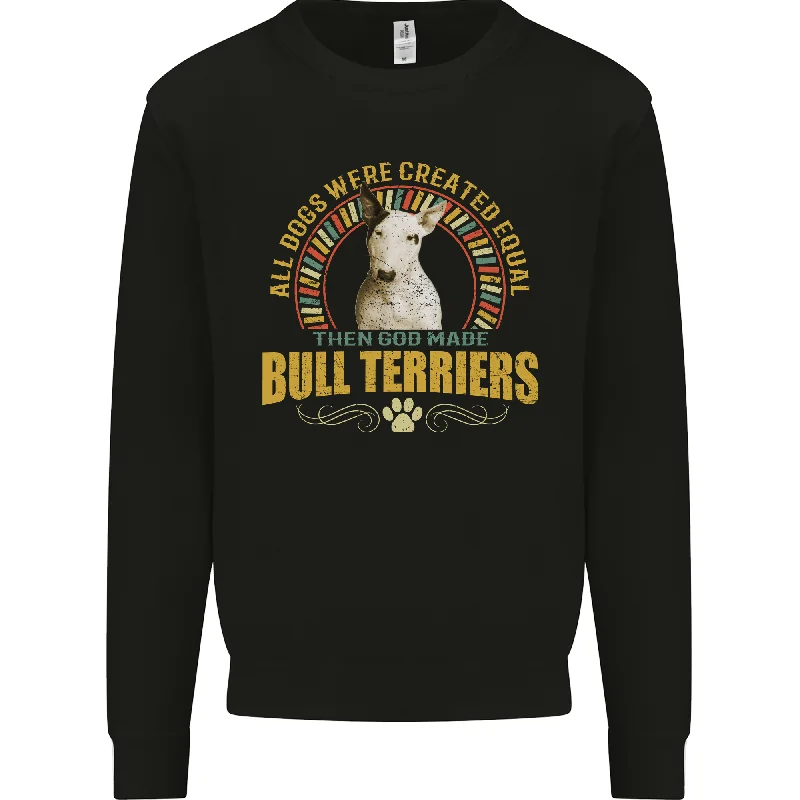 A Bull Terrier Dog Mens Sweatshirt Jumper Hoodie with Zipper Placket Modern Functional