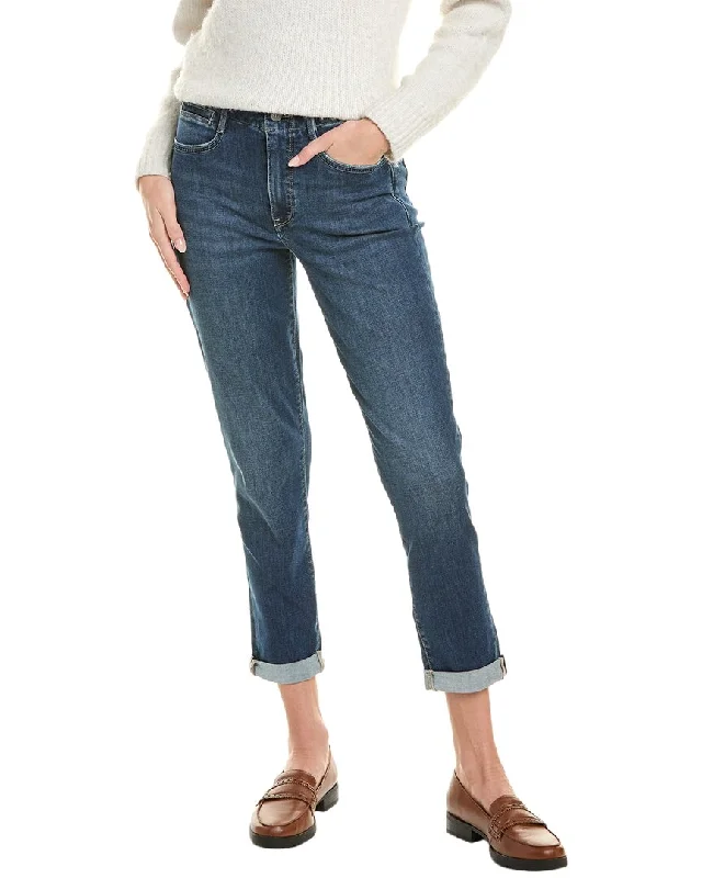 NYDJ Girlfriend Walton Jean Crop Jean Stylish Stone-Wash Denim Jeans