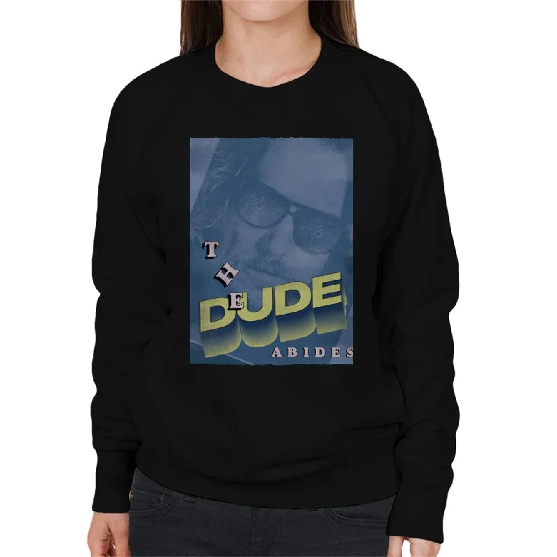 The Big Lebowski The Dude 3D Text Nostalgia Women's Sweatshirt Hoodie with Belted Waist Structured Tailored