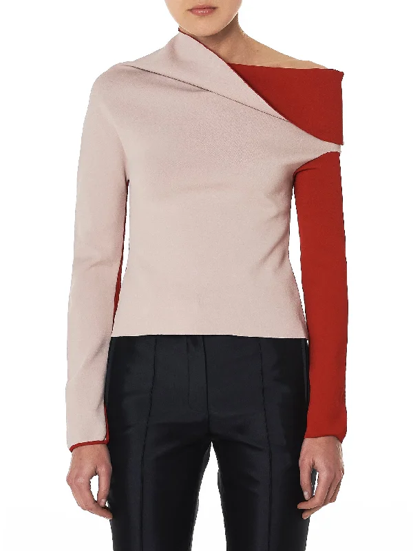 Draped Knit Sweater (183-2604-338-026) Terry Terry Cloth Terry Knit