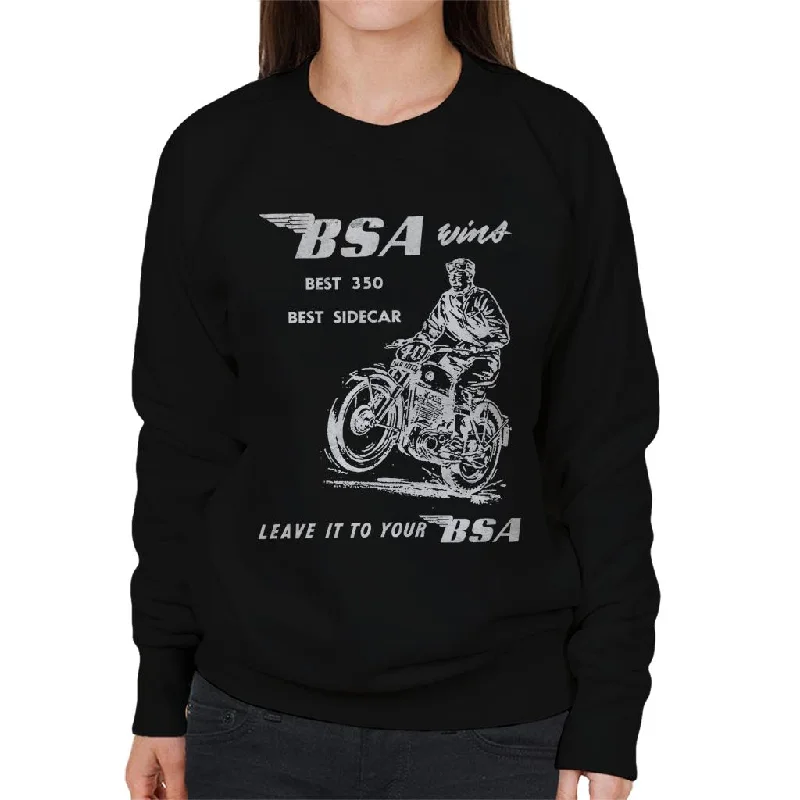 BSA Best Sidecar Women's Sweatshirt Hoodie with Pattern Geometric Abstract