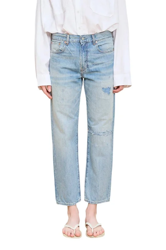 Lindsay Slim Boyfriend Jeans In Jinx Trendy Pleated Waist Jeans