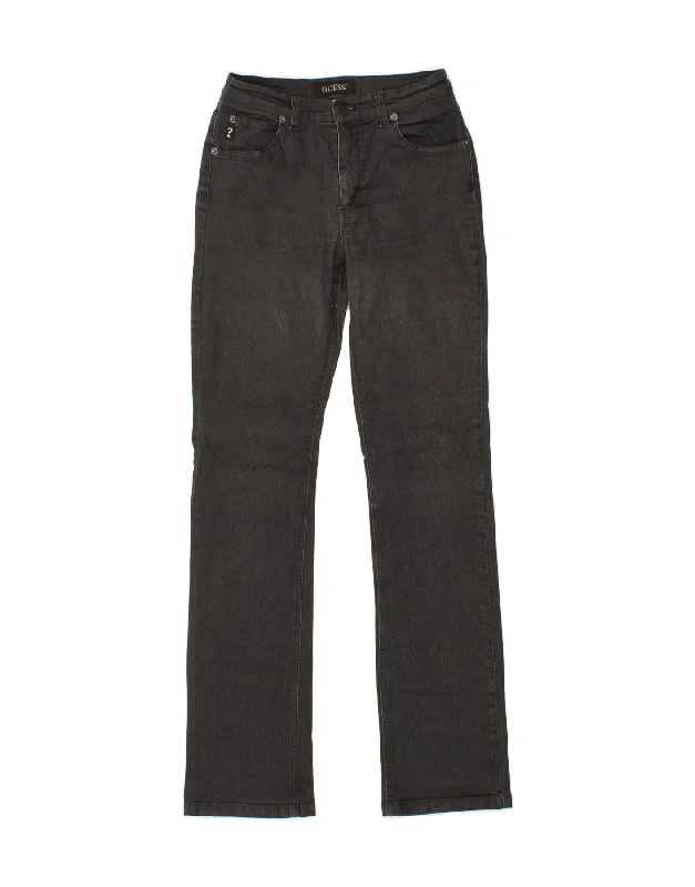 GUESS Womens Straight Jeans W29 L31 Black Cotton Trendy Vintage Denim Jeans