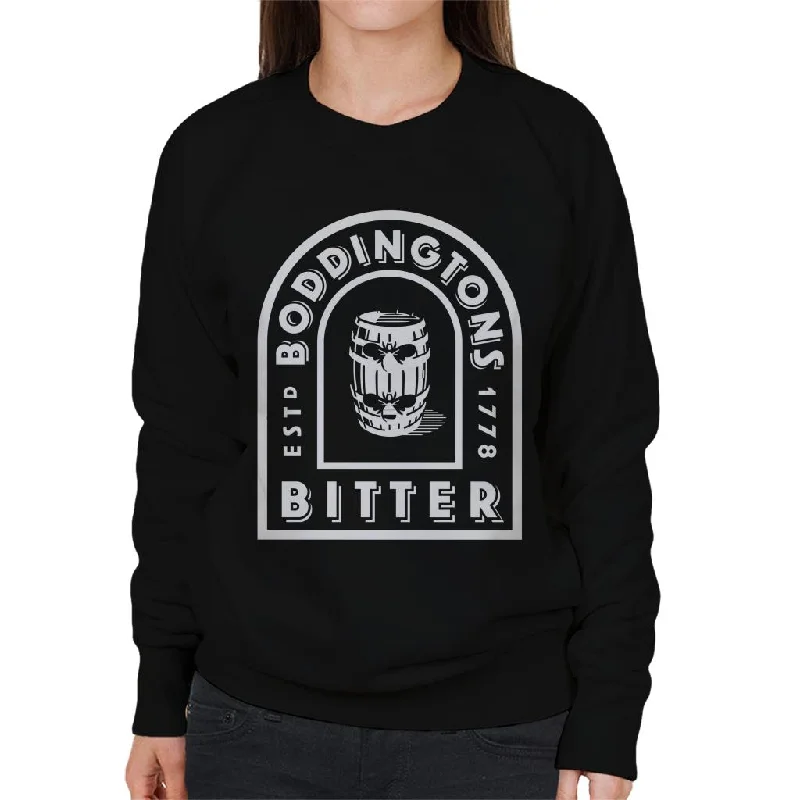 Boddingtons Bitter Women's Sweatshirt Hoodie with Rhinestones Sparkly Elegant