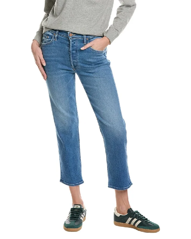 MOTHER The Tomcat High-Rise Layover Straight Leg Jean Trendy Layered Pocket Jeans