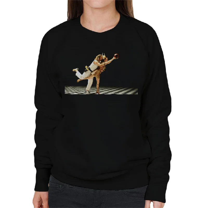 The Big Lebowski The Dude And Maude Bowling Dream Sequence Women's Sweatshirt Hoodie with High-Low Hem Asymmetrical Trendy