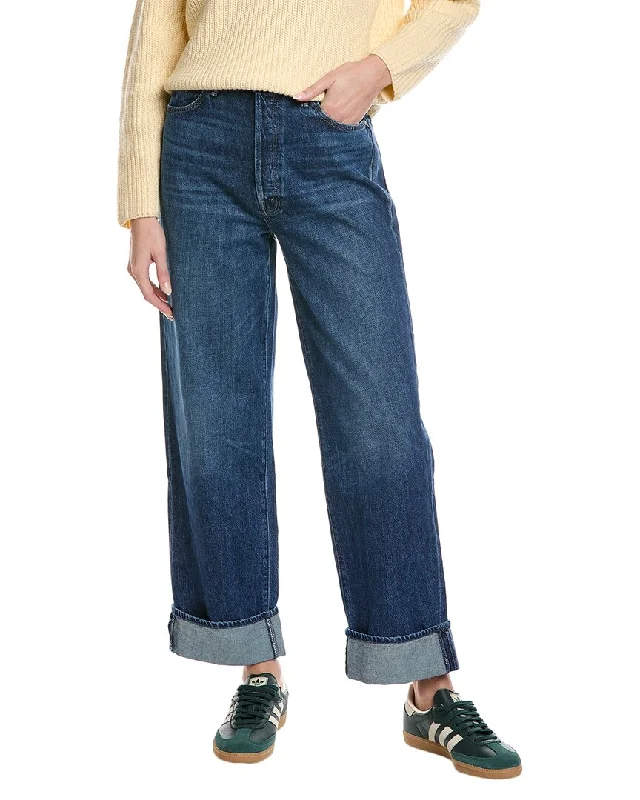 MOTHER The Spitfire Nerdy Cuff Did You Bring Me Anything Straight Leg Jean Trendy Low-Rise Bootcut Jeans