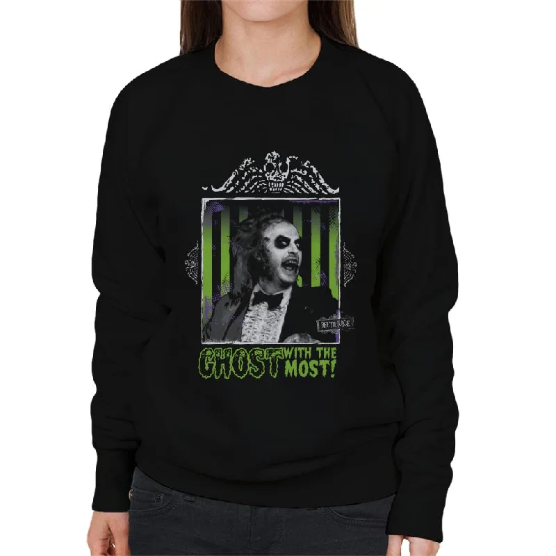 Beetlejuice Suit The Ghost With The Most Women's Sweatshirt Hoodie with Relaxed Fit Easy Casual