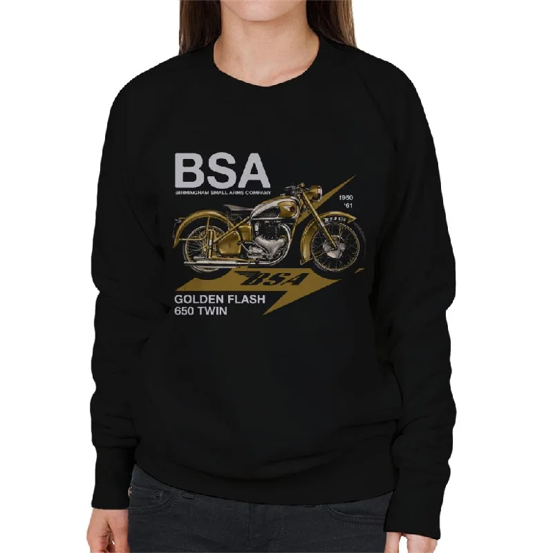 BSA Golden Flash 650 Twin Women's Sweatshirt Hoodie with Front Slit Layering Stylish