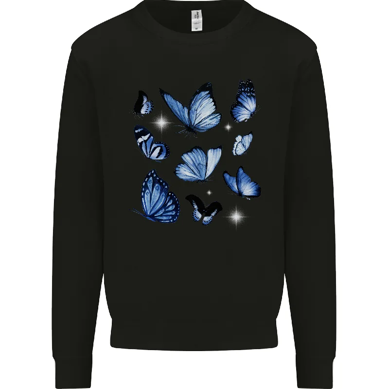 A Butterfly Collection Rhopalocera Mens Sweatshirt Jumper Hoodie with Color Block Contrast Stylish