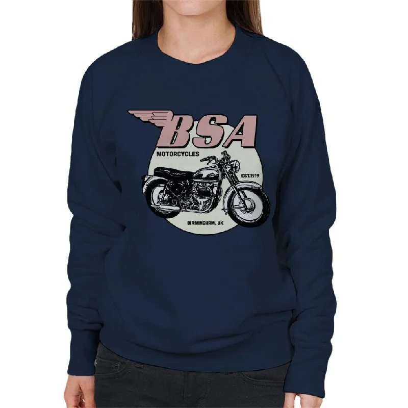 BSA Motorcycles Est 1919 Golden Flash Women's Sweatshirt Hoodie with Drawcord Adjustable Secure