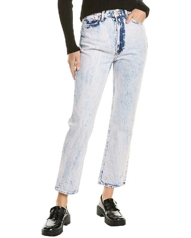 MOTHER High-Waist Rider Pink Ankle Jean Trendy Vintage Denim Jeans