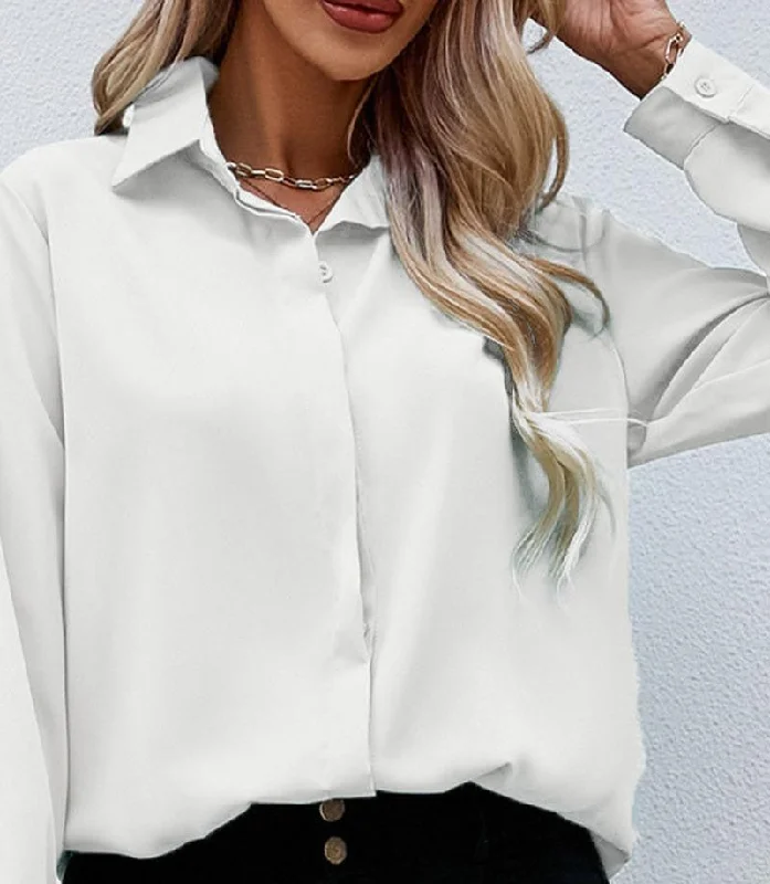 Thin covered button up blouse Pastel Color Blouse