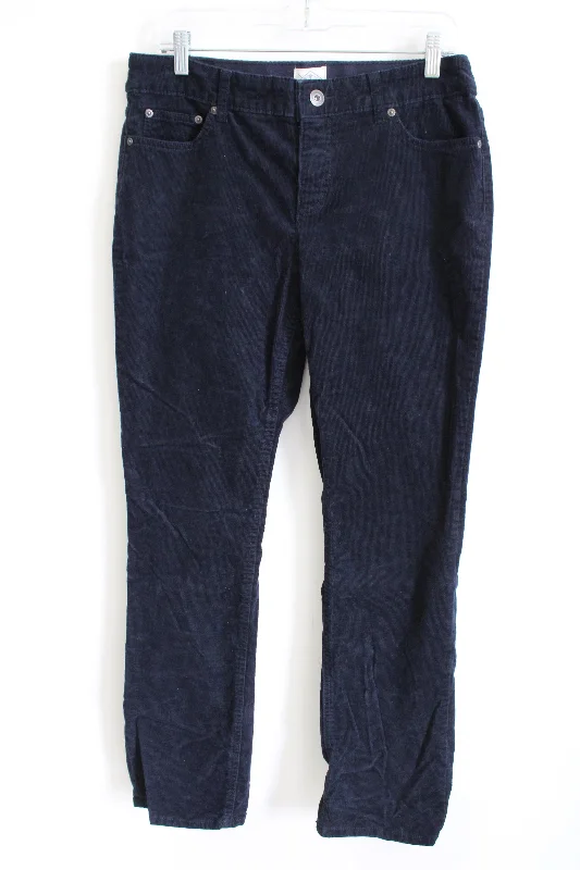 St. John's Bay Straight Leg Navy Blue Corduroy Pant | 10 Comfortable Fleece Pants