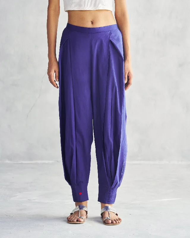 Puff Pants - Purple Classic Pleated Pants