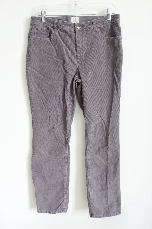 St. John's Bay Straight Leg Gray Corduroy Pant | 10 Formal Linen Trousers