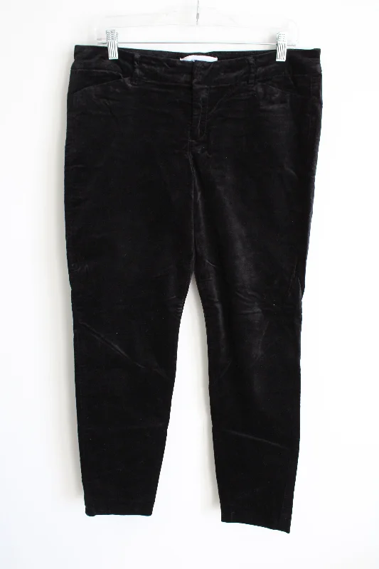 Old Navy Black Velvet Pixie Pant | 12 Petite Elegant Palazzo Trousers