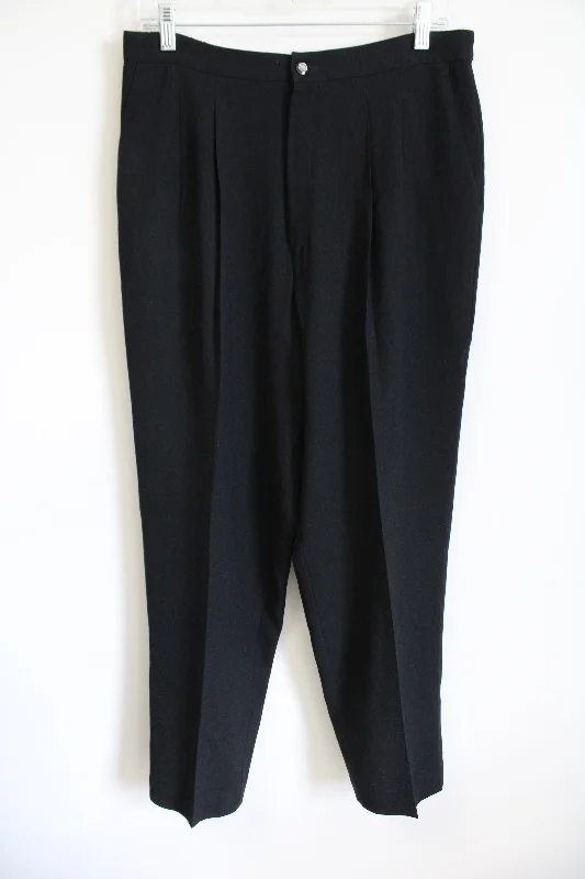 Alfred Dunner Black Dress Pants | 12/28 Cozy Knit Pants