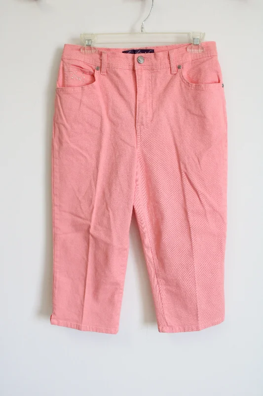 Gloria Vanderbilt Embellished Pink Capri Pants | 10 Elegant Trouser Pants