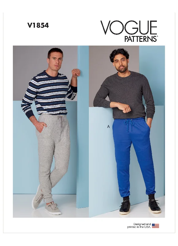 Vogue Pattern V1854 Men's Pants Stretch Fit Pants