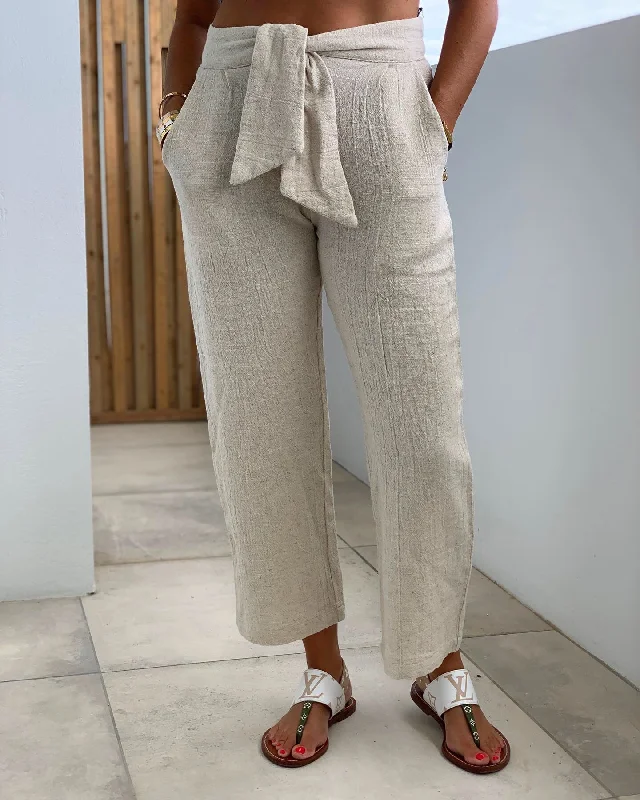 Box Tie Pant - Natural Stretch Fit Pants