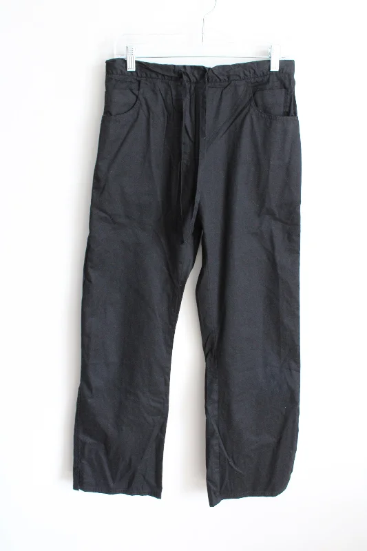 Healing Hands Black Scrub Pants | S Soft Sweatpants Style