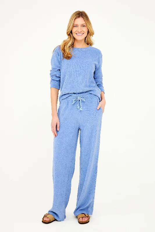 Terry Resort Pant - Topside Blue Comfy Cargo Trousers