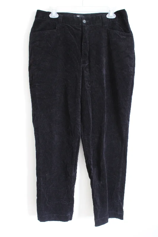 Lee Khakis Black Velvet Pants | 16 Cozy Maternity Pants