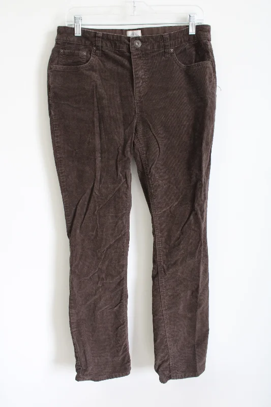 St. John's Bay Straight Leg Brown Corduroy Pant | 10 Comfy High-Waist Jeans