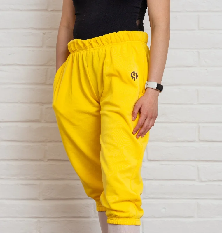 Yellow Soft Trash Bag Pants Comfortable Jogging Pants