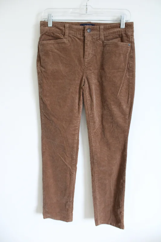 Talbots High Waisted Straight Leg Brown Corduroy Pants | 4 Petite Sleek Black Pants