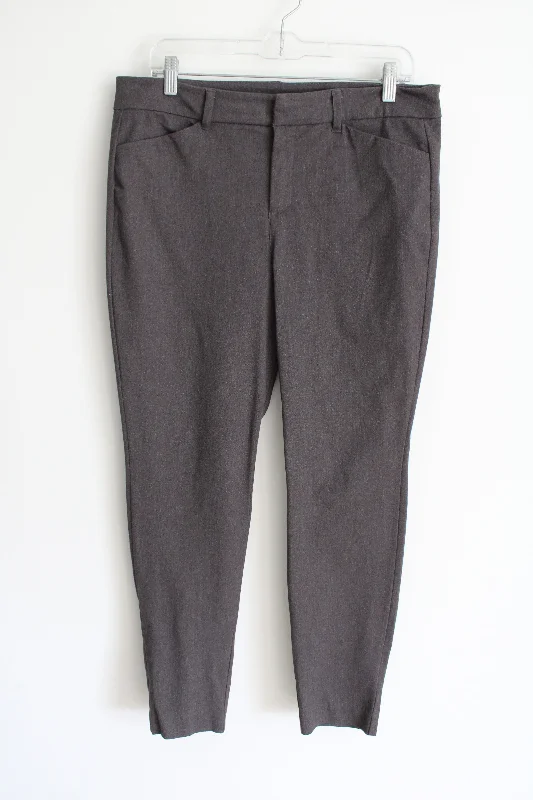 Old Navy Pixie High Rise Gray Pant | 12 Petite Relaxed High-Waist Trousers