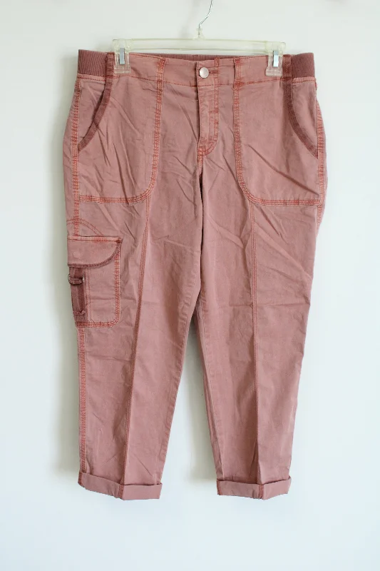 Sonoma Dusty Pink Cuffed Cargo Capri Pants | 10 Relaxed Lounge Trousers