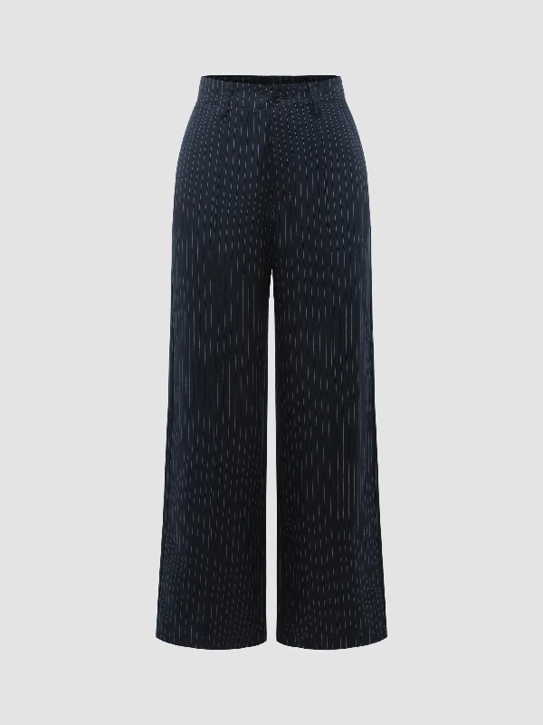 Striped Pants for Women Chic Faux Leather Pants