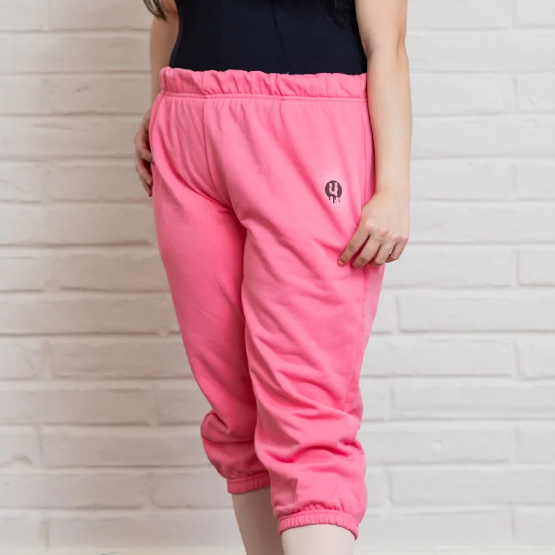 Pink Soft Trash Bag Pants Trendy Wide-Legged Trousers