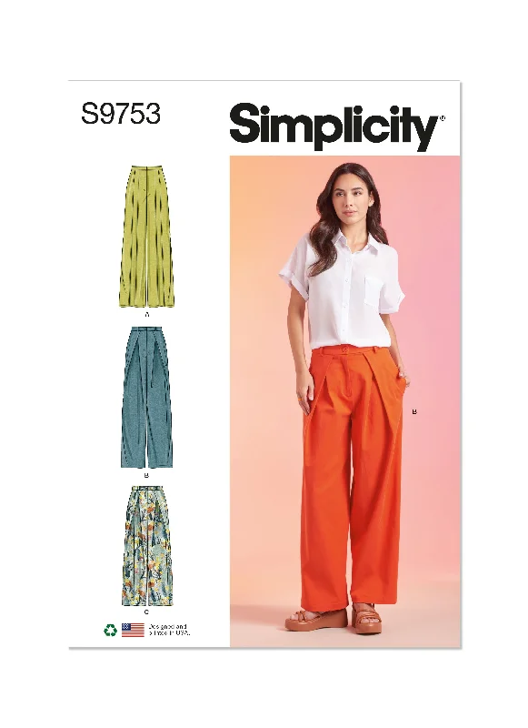 Simplicity Pattern S9753 Misses' Pants Chic Slim Fit Pants