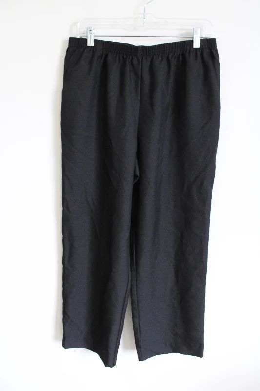 Alfred Dunner Wide Leg Black Dress Pant | 14 Comfortable Maternity Pants