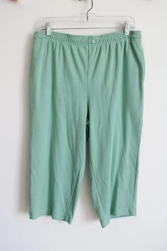 Hasting & Smith Green Lounge Capri Pant | L Petite Fashionable Jogger Pants