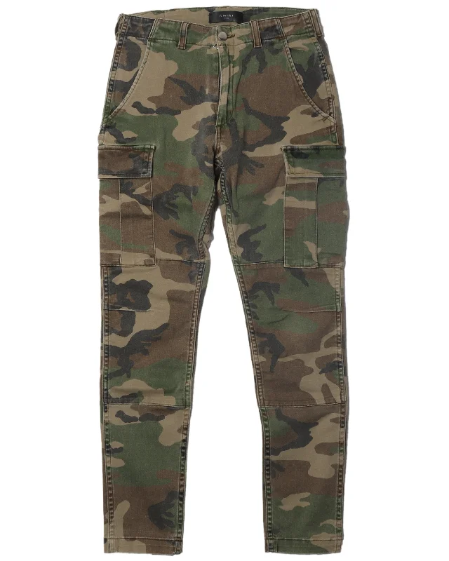 Camouflage Cargo Pants Fashionable Tapered Leg Pants