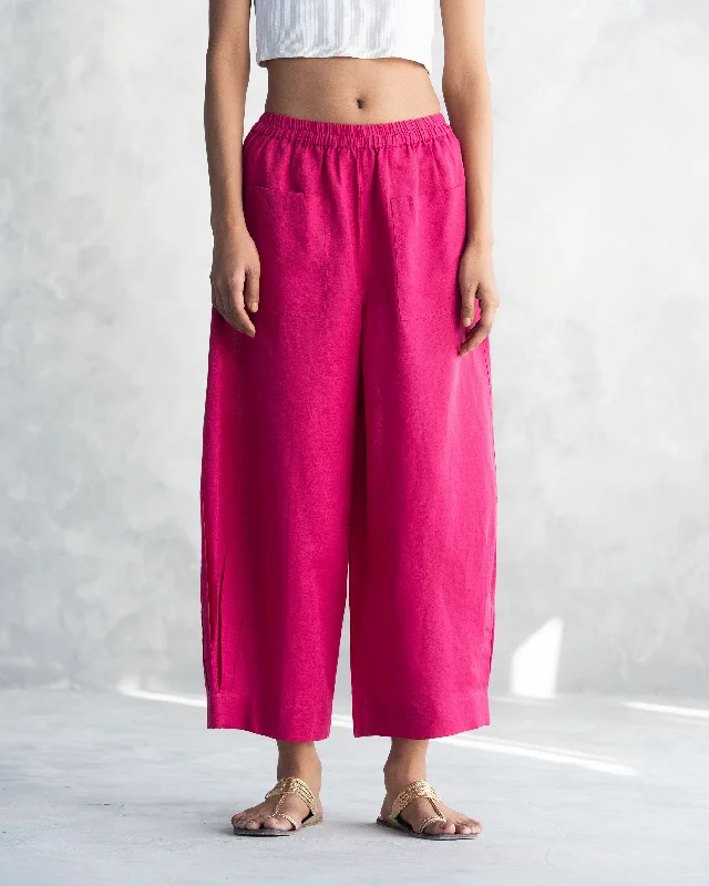 Serene Pants - Berry Comfortable Denim Trousers