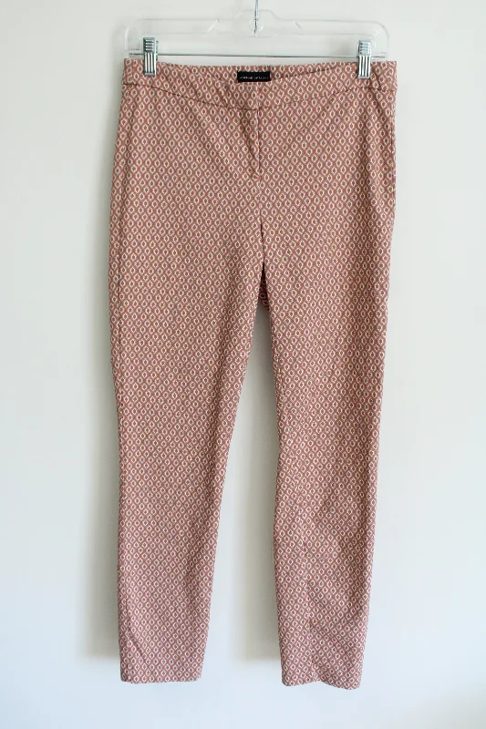 Adrienne Vittadini Pink Patterned Stretch Pant | 6 Comfortable Denim Trousers