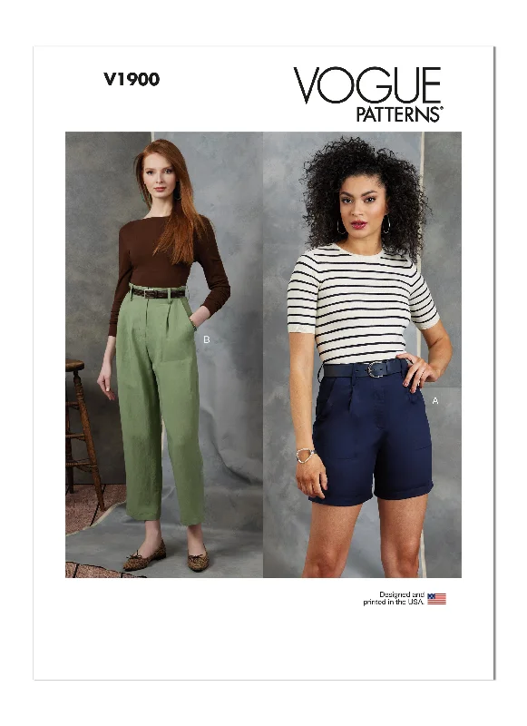 Vogue Pattern V1900 Misses' Shorts & Pants Soft Sweatpants Style