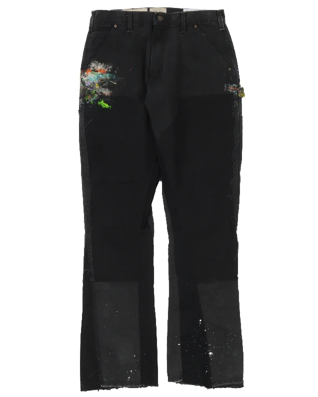 Paint Splattered Carpenter Flare Pant Fashionable Work Pants